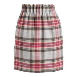 NWT! J. CREW Plaid Wool Sidewalk Skirt - Sz 2